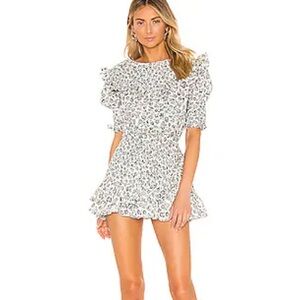 Love Shack Fancy Floreen short Floral Ruffle Mini Dress LoveShackFancy M